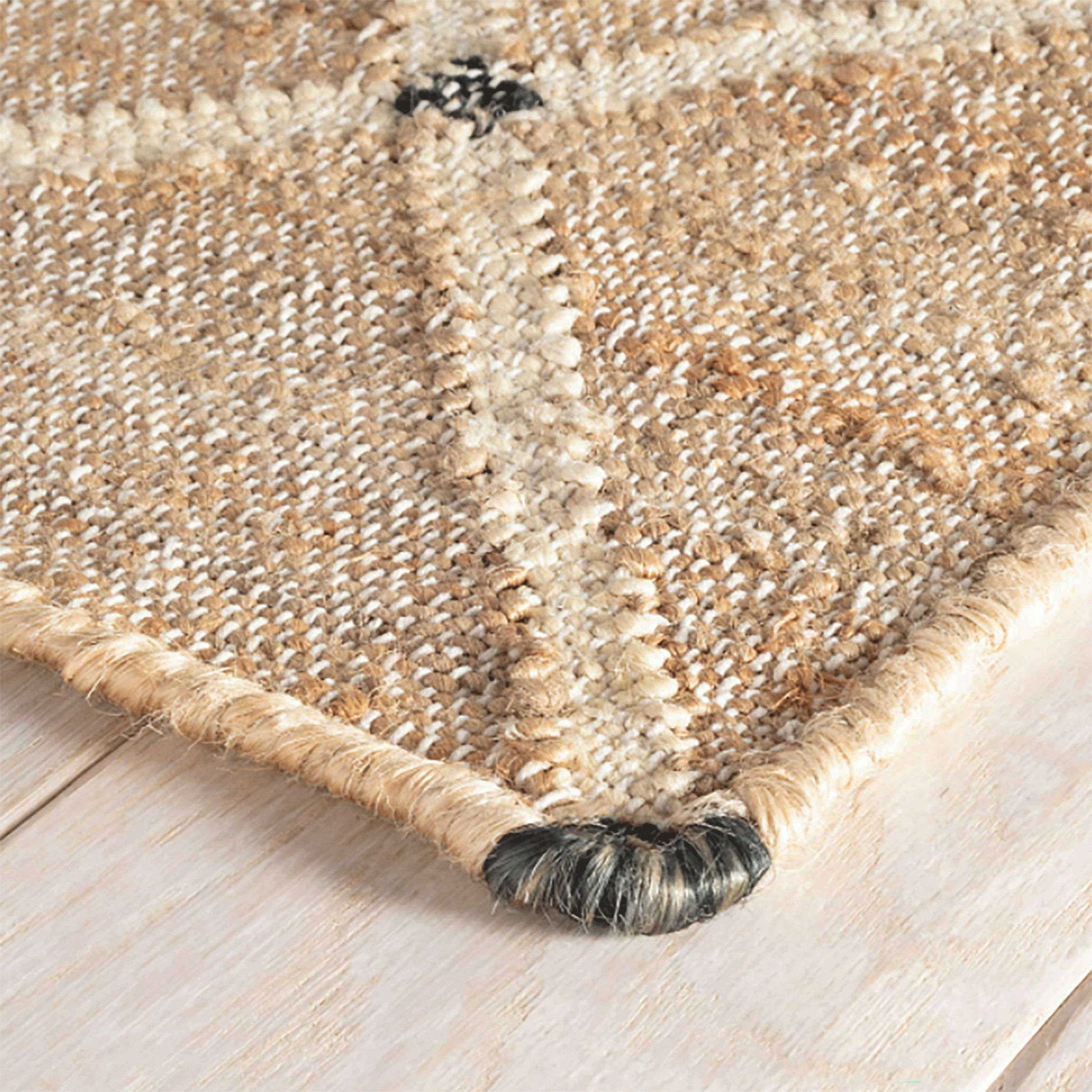 Simba Black Woven Jute Rug