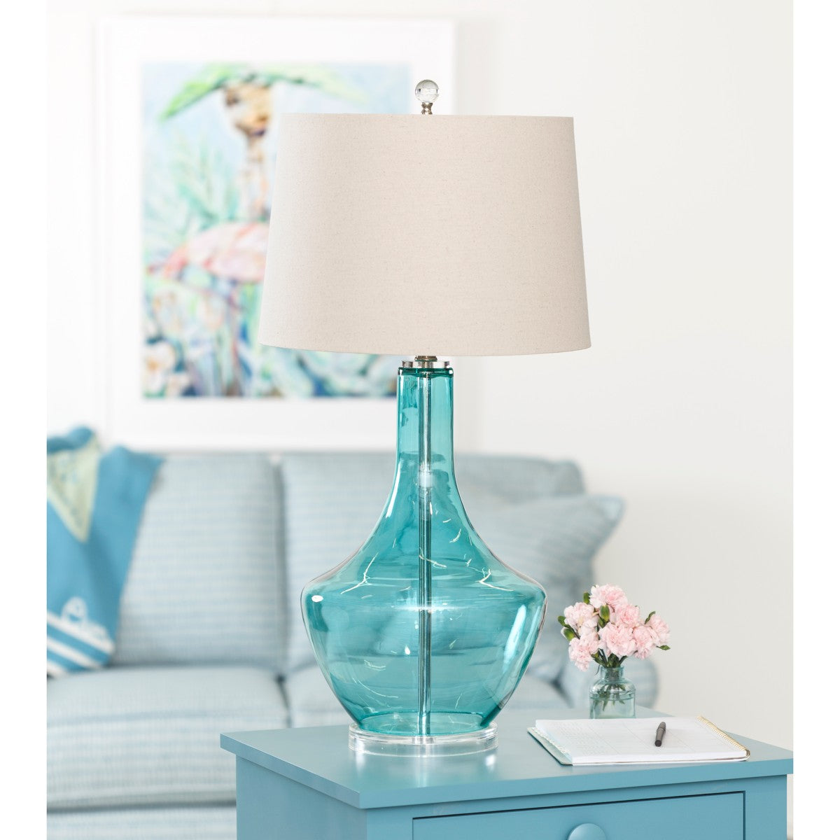 cobalt glass lamp