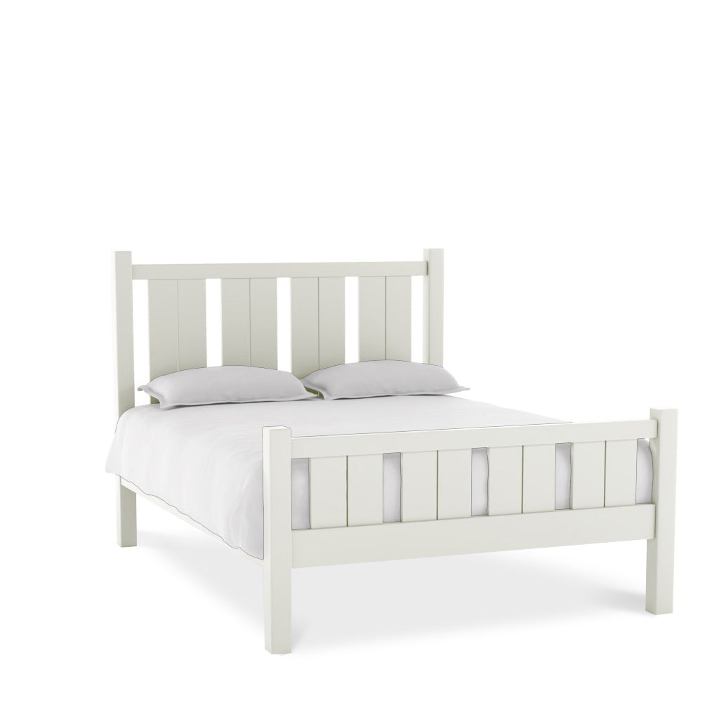 white small double bed