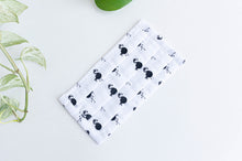 Load image into Gallery viewer, Face mask White with Black Flamingo print
