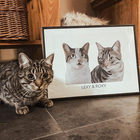 Vermenigvuldiging fout Tether Schilderij kat – My Pet Frame NL