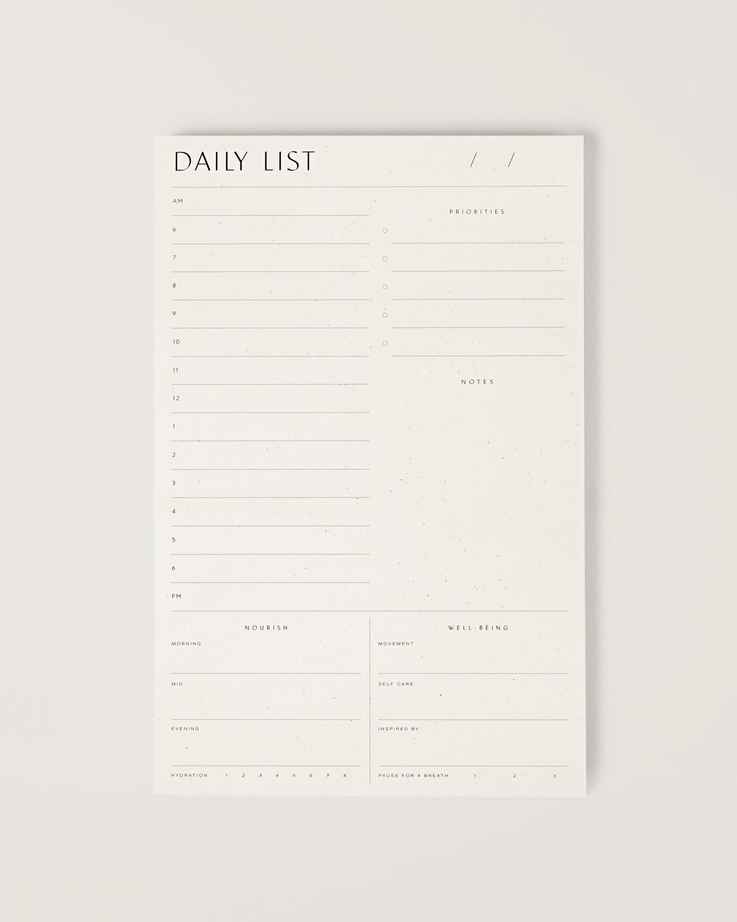 Daily List Pad