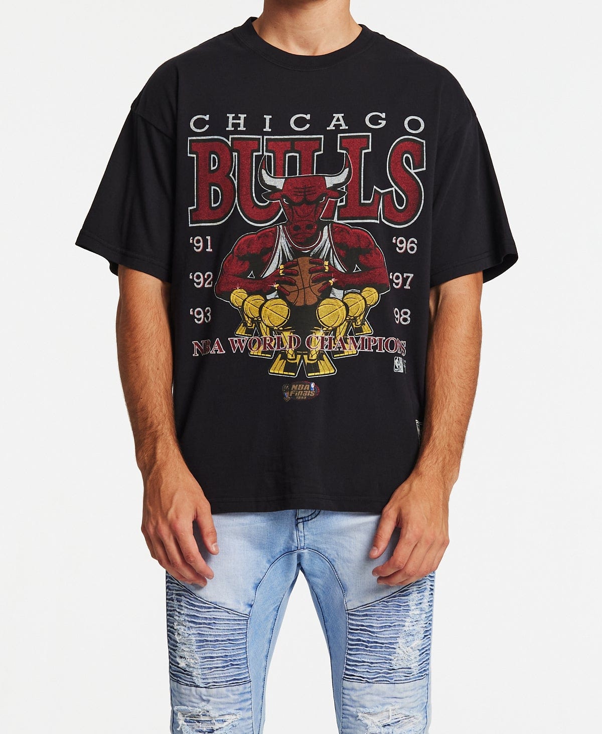 Chicago Bulls Last Dance Champ T Shirt Faded Black Neverland Store