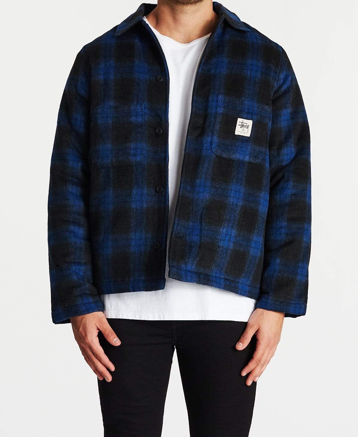 stussy jacket blue