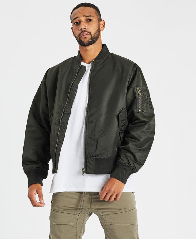 Buy Lucky Brand men quilted bomber jacket grape olive Online