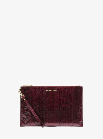 michael kors red snakeskin bag