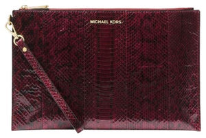 michael kors snakeskin clutch