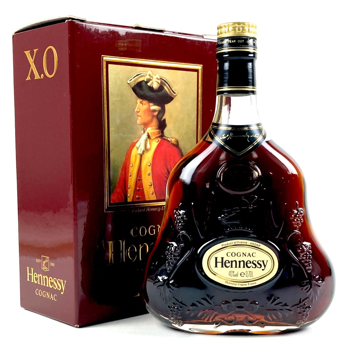 未開栓】Hennessy ヘネシー XO 黒キャップ クリアボトル ブランデー