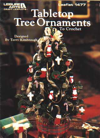 Tabletop tree ornaments to crochet, 1477