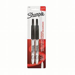 2-pack Ultra Fine Black Sharpie with Click Top