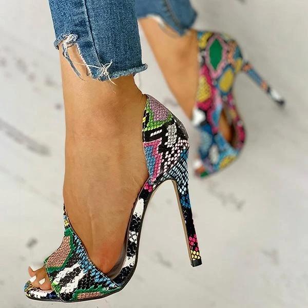 cutout peep toe thin heeled heels