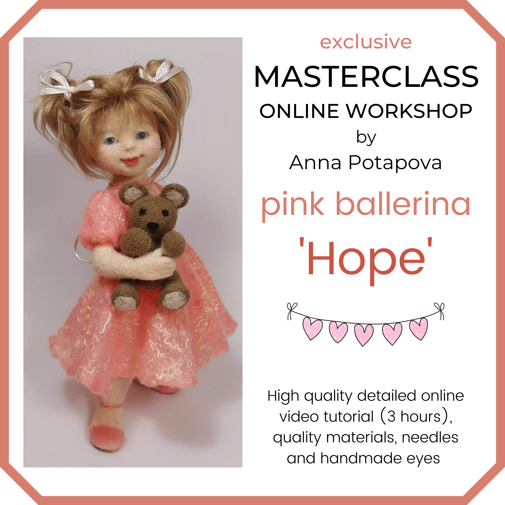 Masterclass Online Felting Workshop by Anna Potapova - 'Hope' ballerin ...