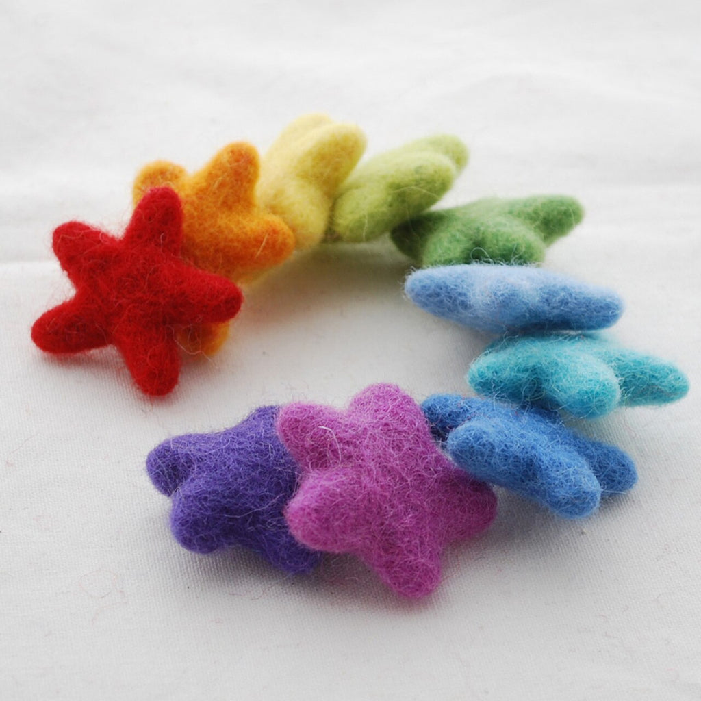 100% Wool Felt Stars  Handmade Felt & Felted Star Shapes