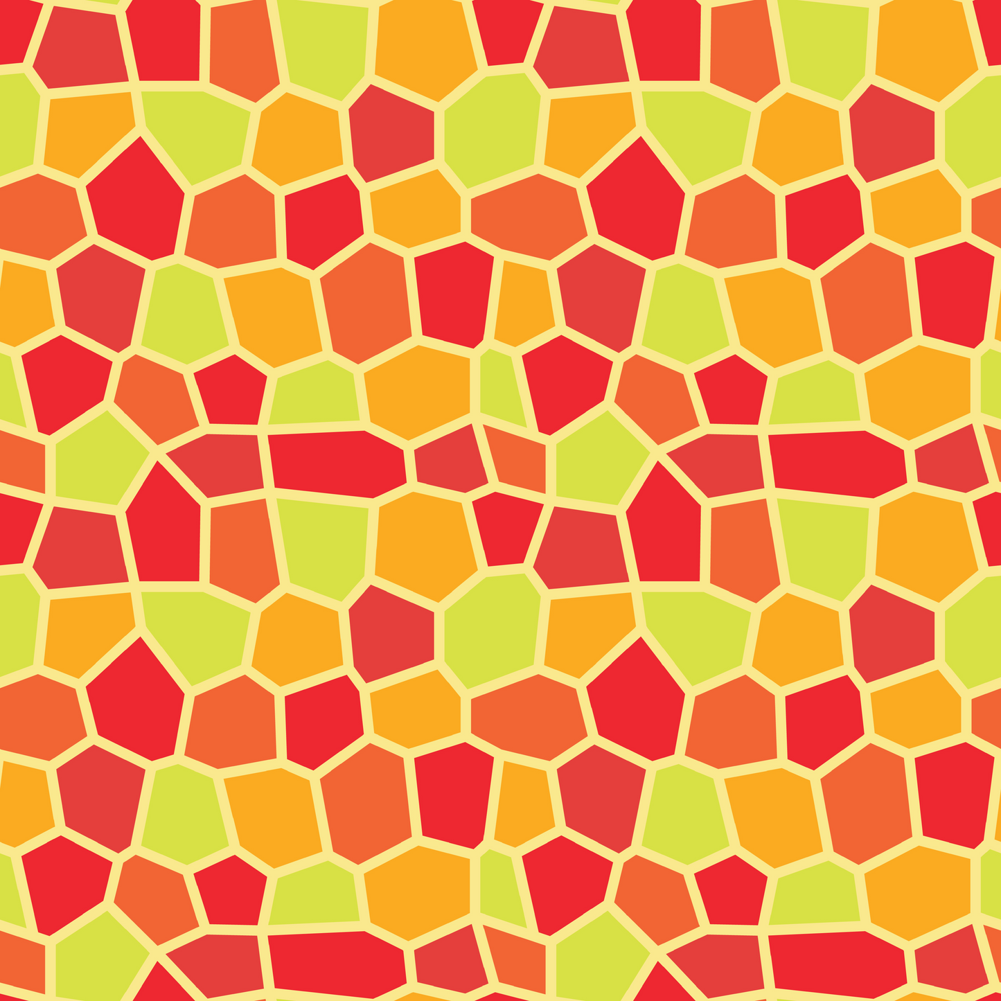 Stained Glass Mosaic - Red Orange and Yellow 024