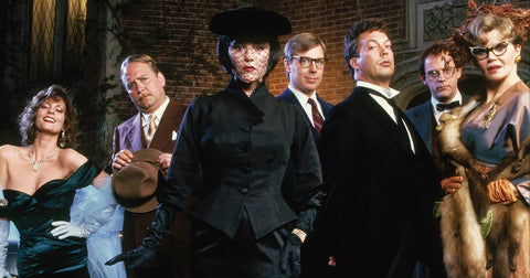 Clue 1985 promotional photo will cast