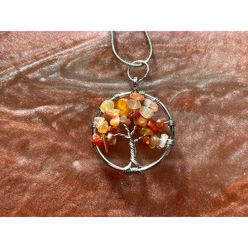 New! Chakra Tree of Life wire wrap Pendants! - Cast a Stone