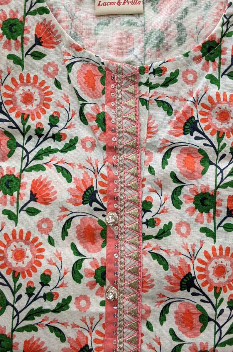 Kurti & Kurti Sets. Premium Jaipuri Cotton | Laces and Frills | Laces ...