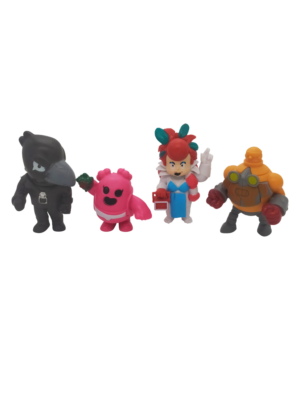 Lot Of 4 Figures From Brawl Stars Included Pam Spike Crow Johnny Toosh