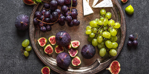 Figs and Grapes with Brie Cheese