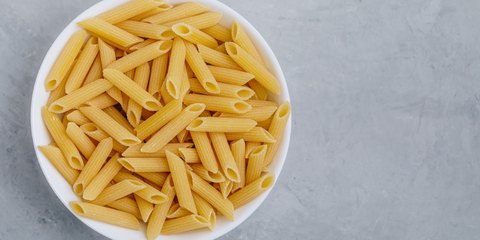 penne pasta in a white plate