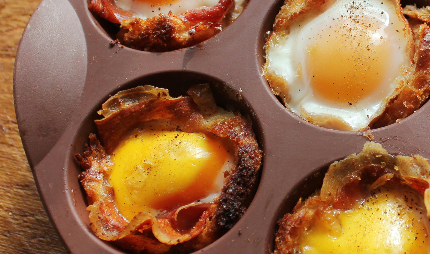 Mini egg baskets for breakfast.