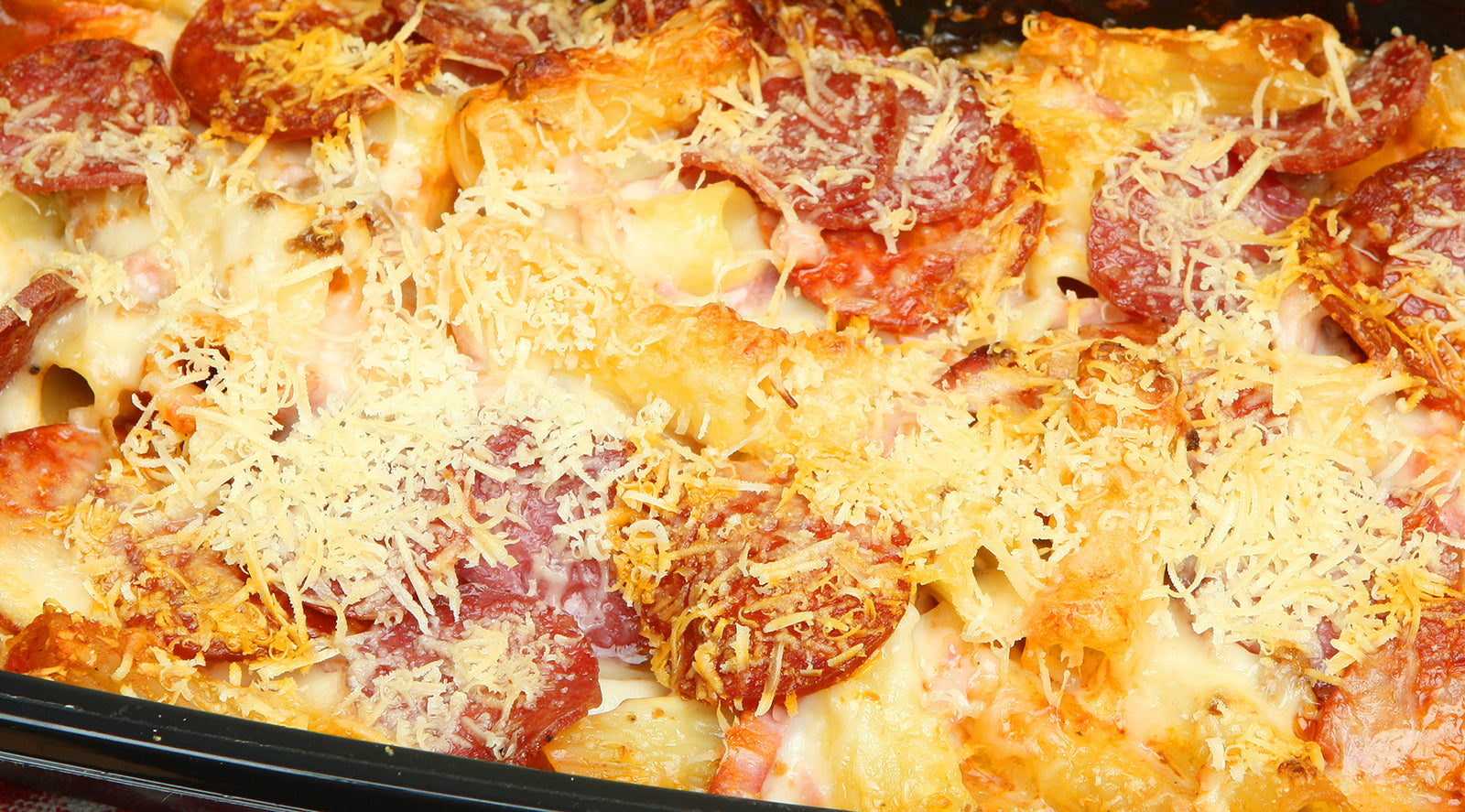 Pepperoni pasta bake recipe.