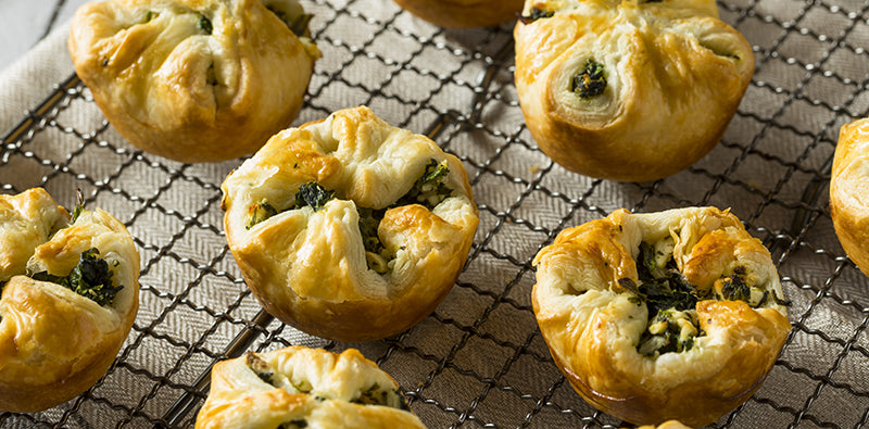 Feta cheese and spinach puff pastry