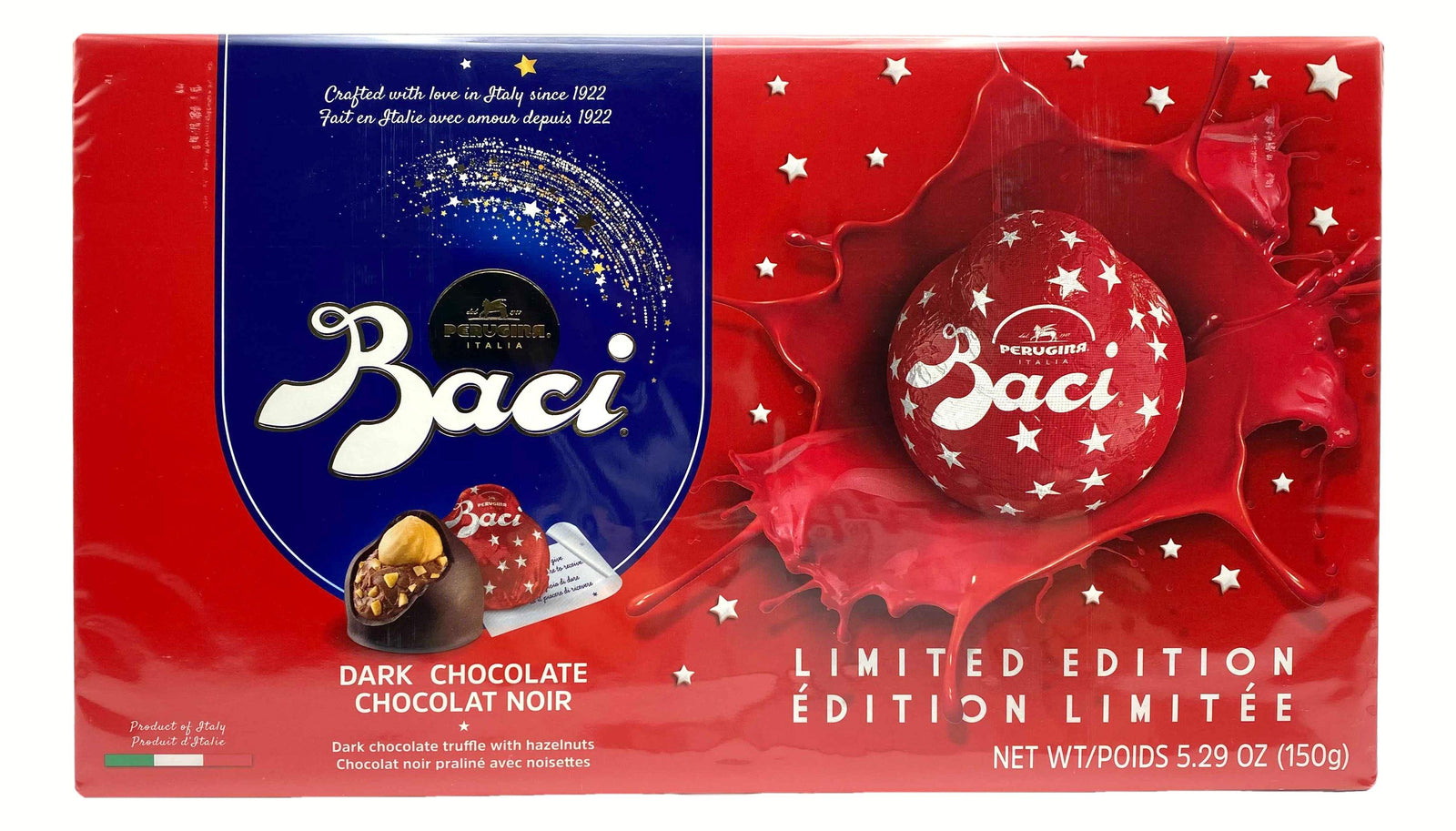 Baci Perugina Dark Chocolate Hazelnut Truffles, Red Box (12 pc)