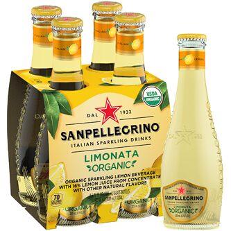 San Pellegrino Organic Sparkling Lemon Beverage, Pack of 4 ...