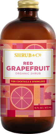 Shrub & Co Red Grapefruit Organic Shrub for Cocktails and Sparklers, 16 oz Coffee & Beverages Shrub & Co 