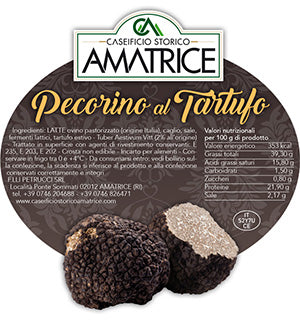 Amatrice Pecorino Al Tartufo Label