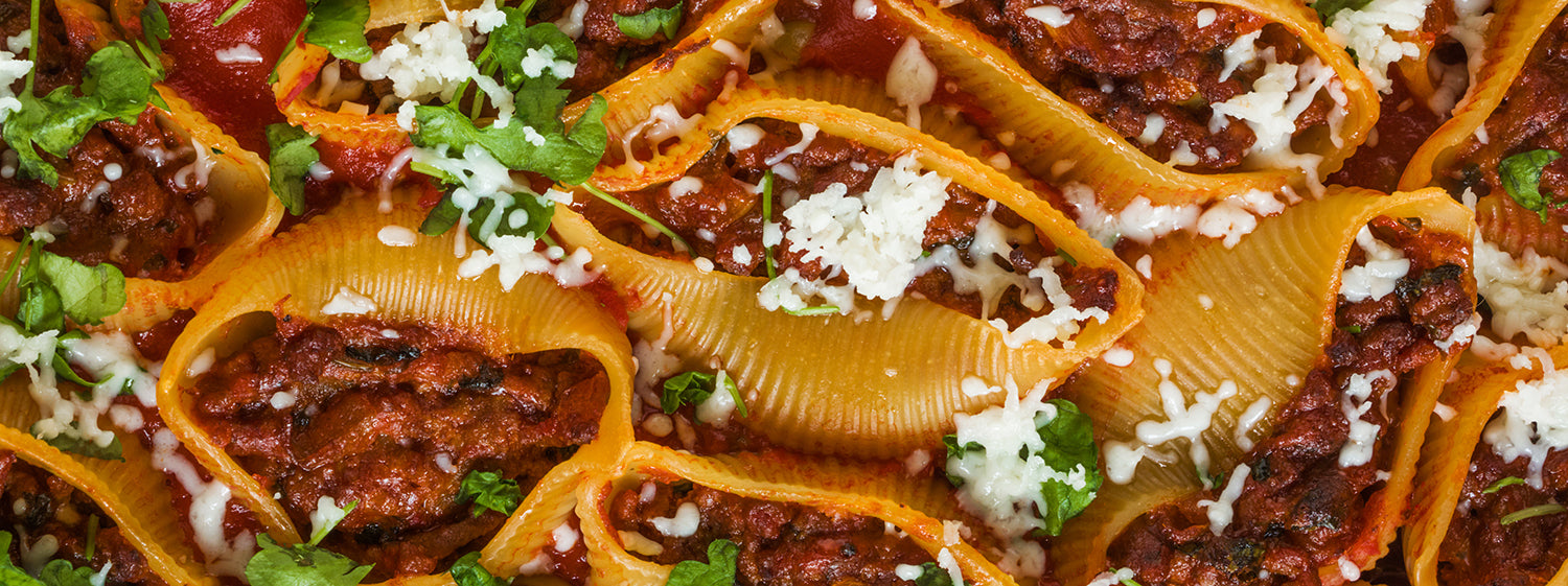 Stuffed Shells with Sausage and Tomato Sauce