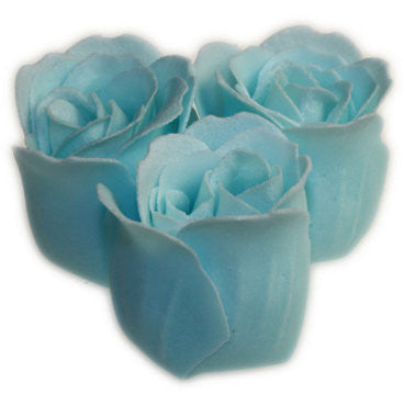 Bath Roses - 3 Roses in Heart Box (Ocean) | Shopy Max