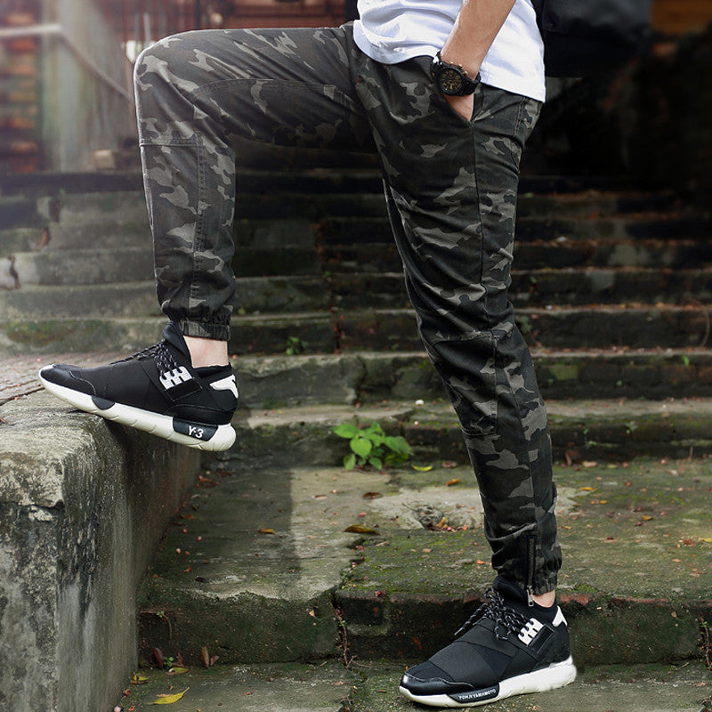 mens grey camo joggers