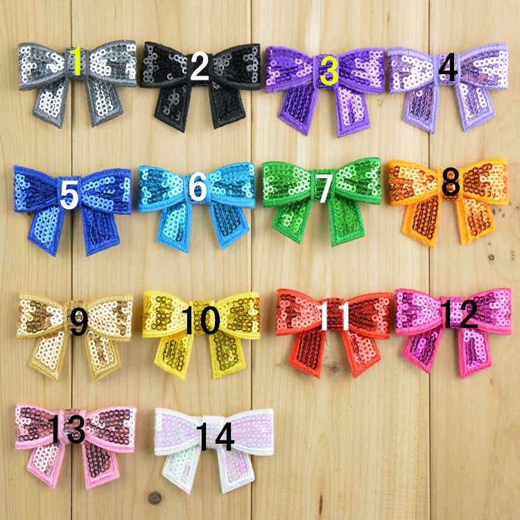 mini sequin bow