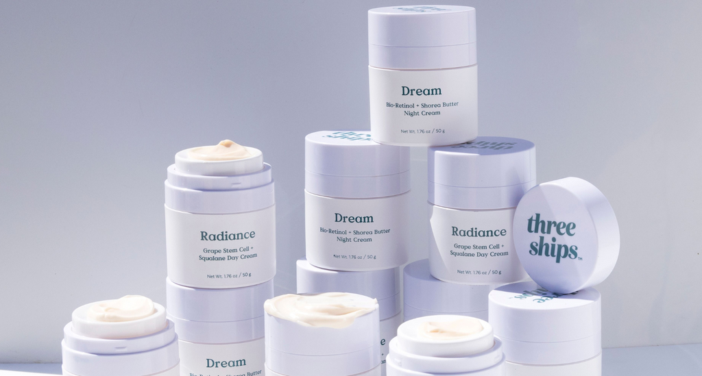Radiance Grape Stem Cell + Squalane Day Cream and Dream Bio-Retinol + Shorea Butter Night Cream studio image