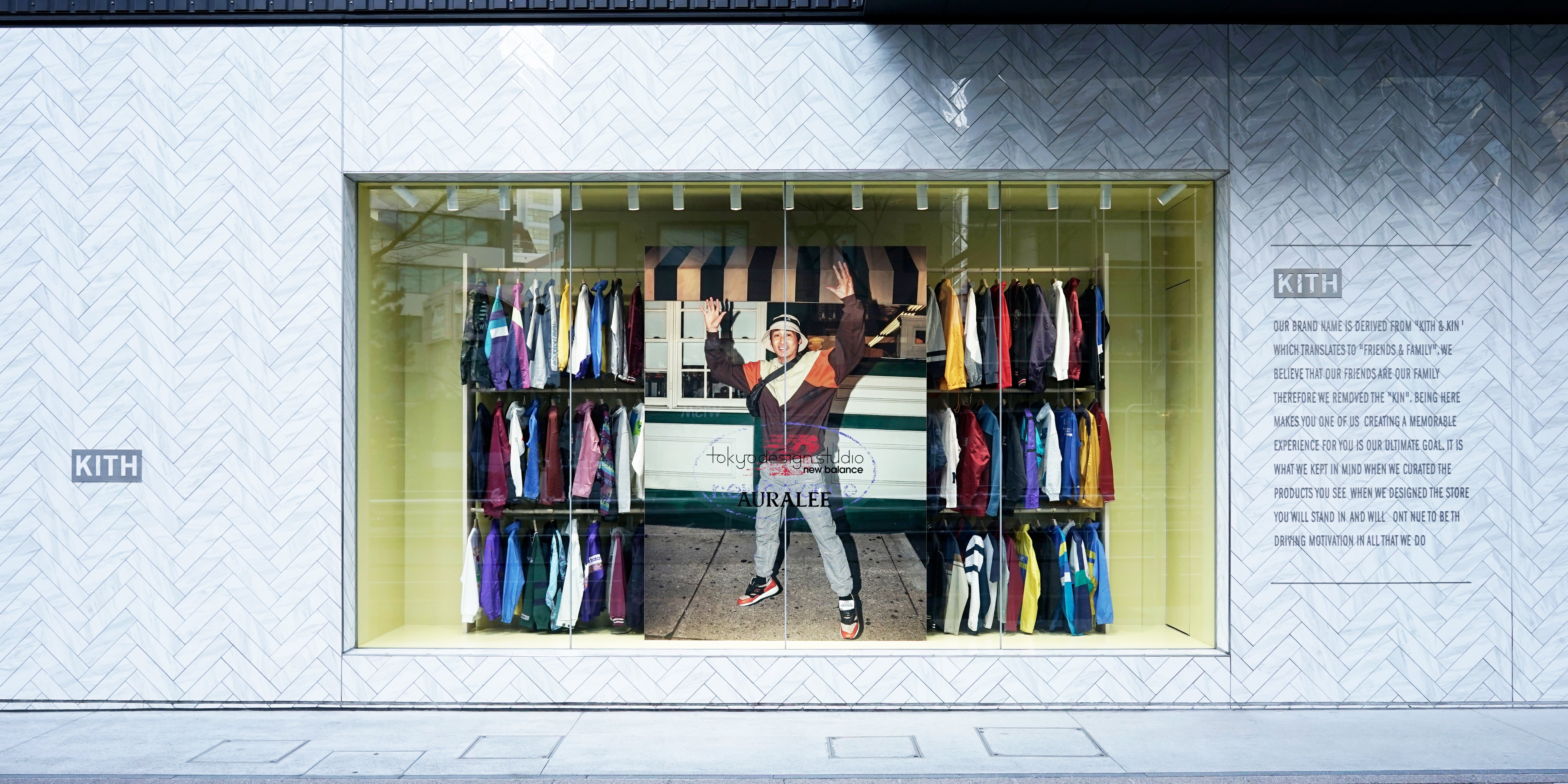 Kith Tokyo Window Installation for NB Archive Remastered by AURALEE ×