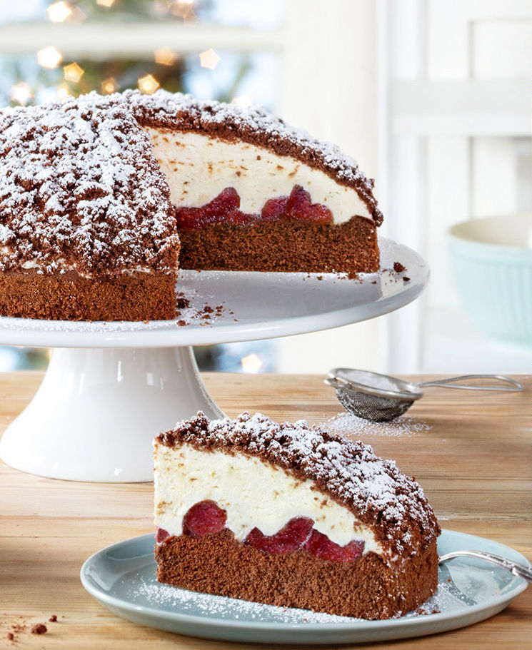 german holiday plum cake - dome shaped cake