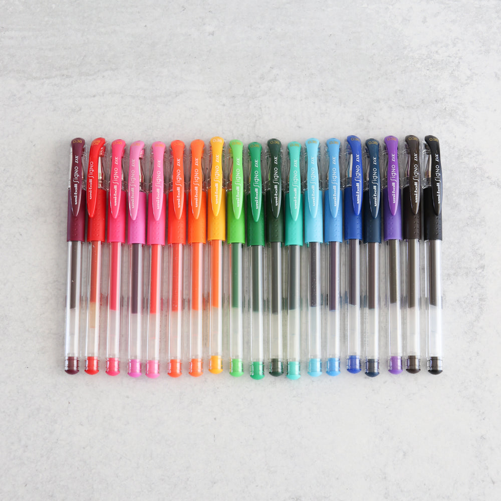 uni-ball Bit Stick Medium Point Gel Pens, 8 Colored Ink Pens(73855)