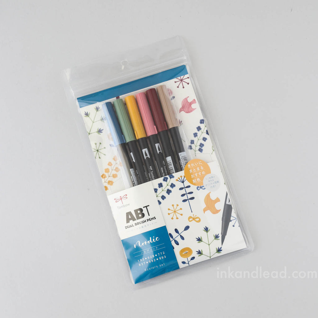 Tombow ABT Dual Brush Pen - 6 Color Set - Natural