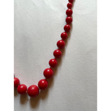 Stone beaded necklace in red