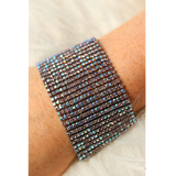 Multi-coloured American diamond bracelet
