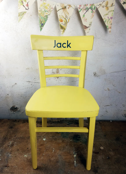 children's chairs with their name