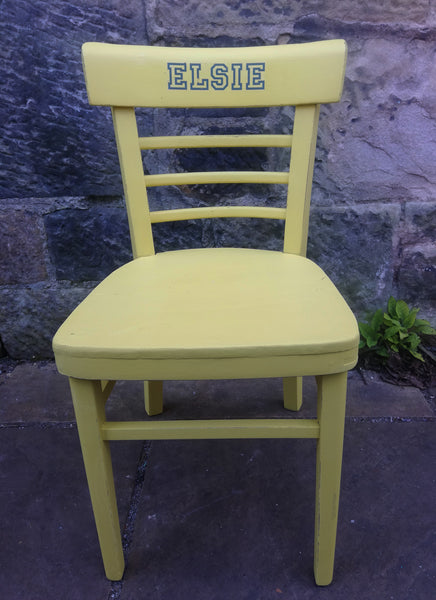 children's chairs with their name