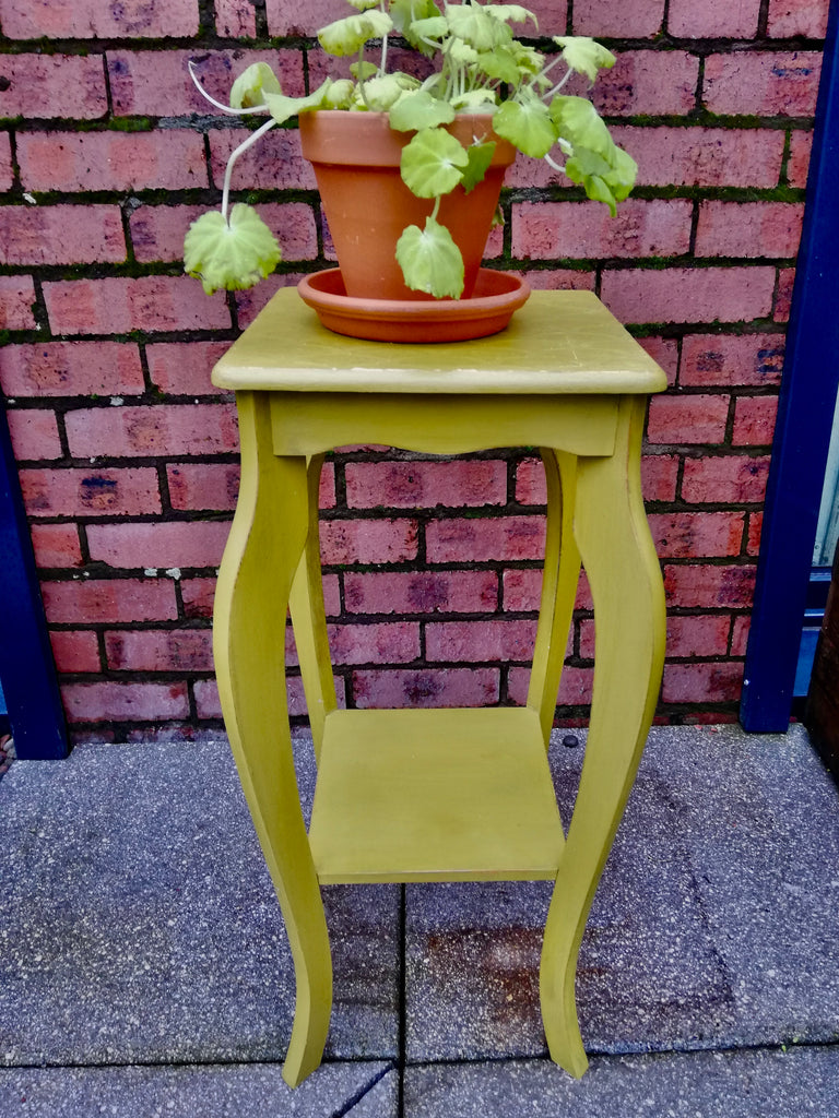 Reserved - Vintage Wooden Plant Stand painted in Lime Green – Emily