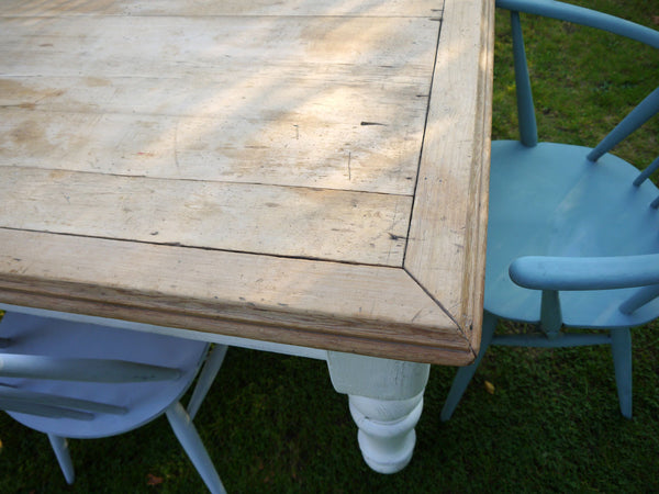 Custom Listing For Sarah Refurbished Farmhouse Dining Table And 6