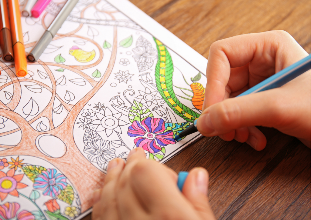 Adult Colouring books can relieve stress and anxiety.