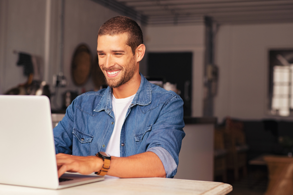 person working with less stress