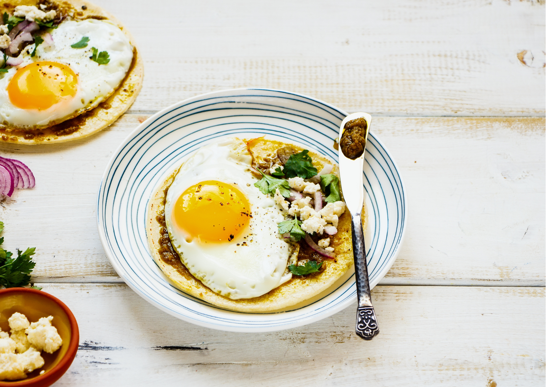 Fried eggs on a plate