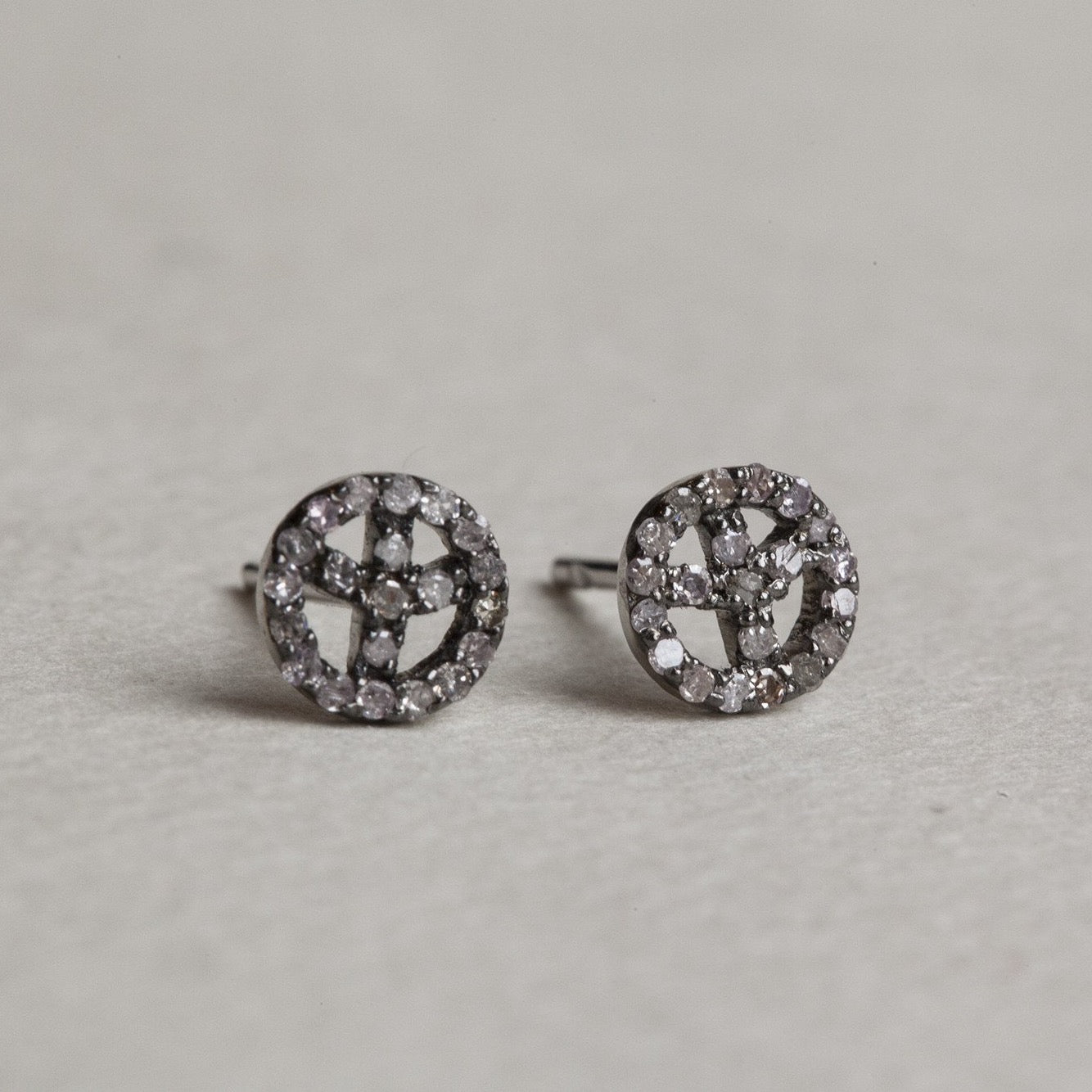 Simulated Halo Diamond Studs | Rose Gold Halo Earrings – Modern Gents